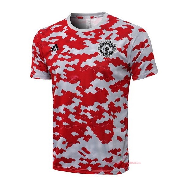 Maillot Om Pas Cher adidas Entrainement Manchester United 2021 2022 Rouge Blanc