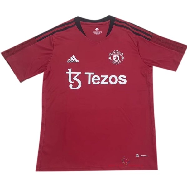 Maillot Om Pas Cher adidas Entrainement Manchester United 2022 2023 Rouge Blanc
