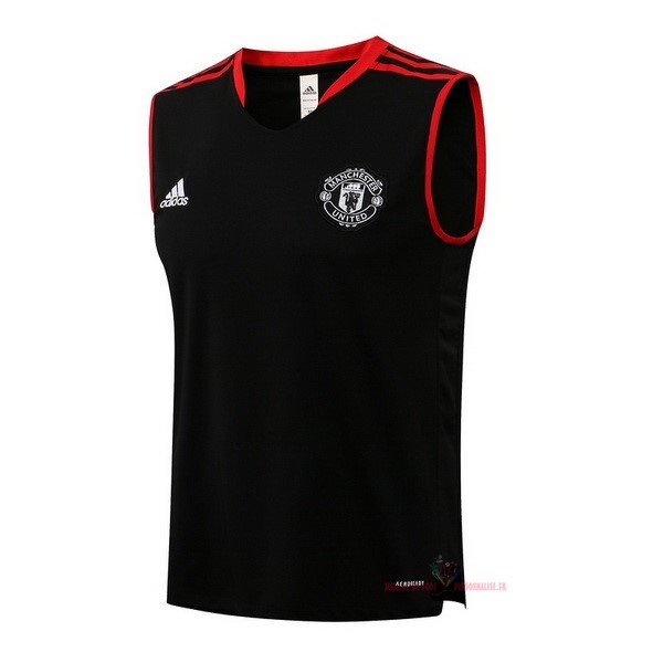 Maillot Om Pas Cher adidas Entrainement Sin Mangas Manchester United 2021 2022 Noir Rouge