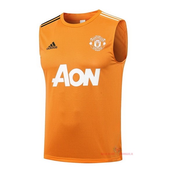 Maillot Om Pas Cher adidas Entrainement Sin Mangas Manchester United 2021 2022 Orange