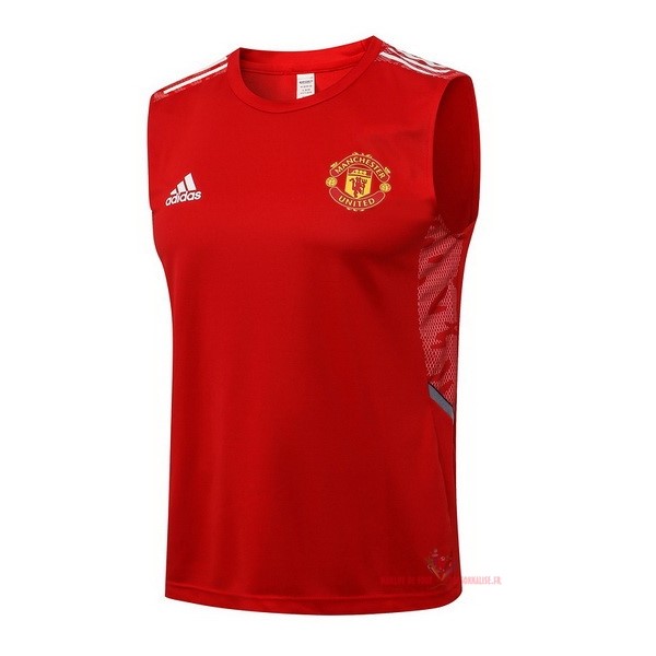 Maillot Om Pas Cher adidas Entrainement Sin Mangas Manchester United 2021 2022 Rouge