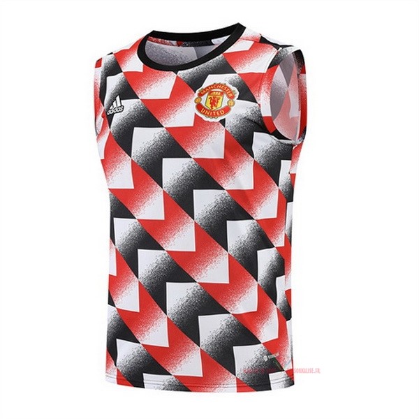 Maillot Om Pas Cher adidas Entrainement Sin Mangas Manchester United 2022 2023 Rouge Noir