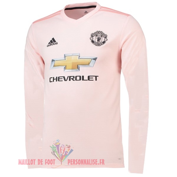 Maillot Om Pas Cher adidas Exterieur Manches Longues Manchester United 18-19 Rose
