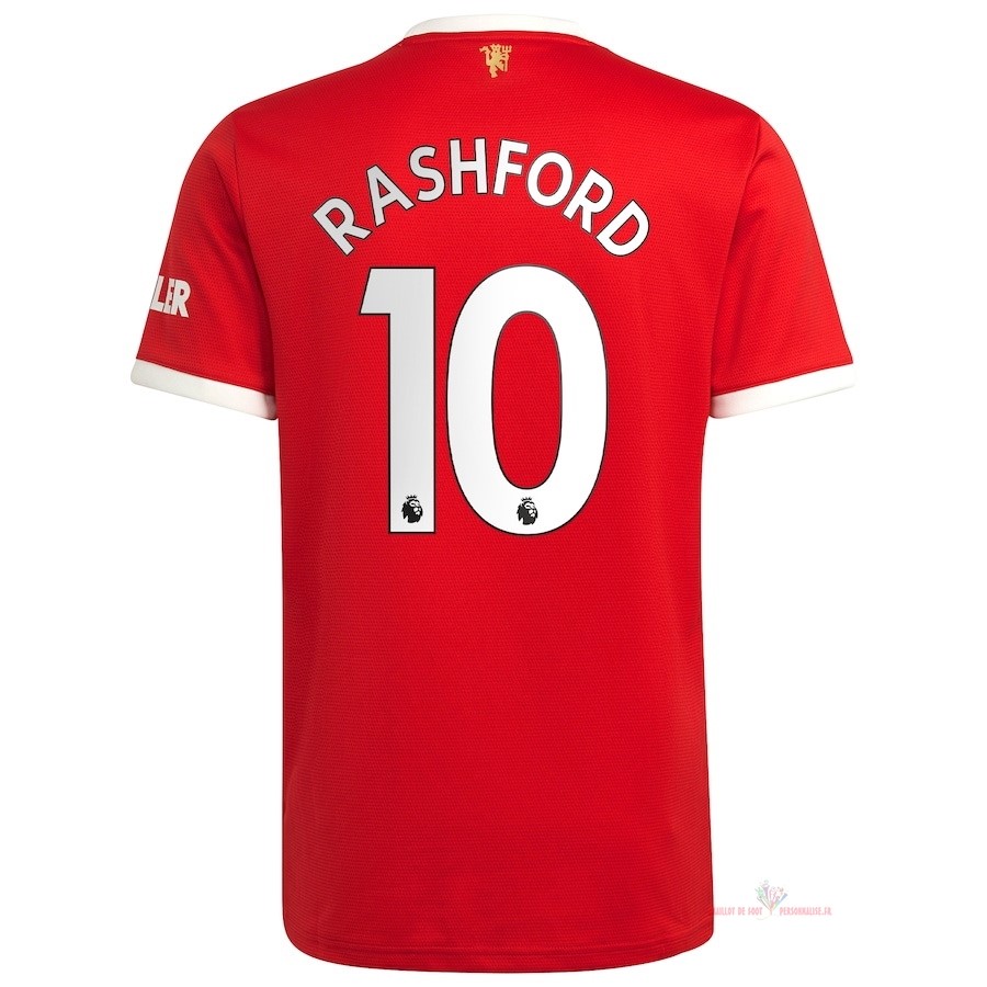 Maillot Om Pas Cher adidas NO.10 Rashford Domicile Maillot Manchester United 2021 2022 Rouge