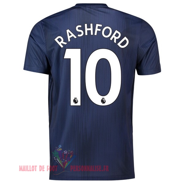 Maillot Om Pas Cher adidas NO.10 Rashford Third Maillots Manchester United 18-19 Bleu