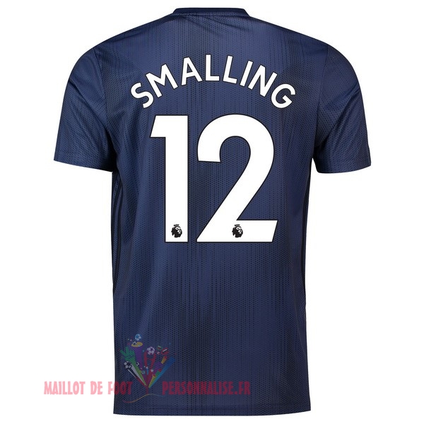 Maillot Om Pas Cher adidas NO.12 Smalling Third Maillots Manchester United 18-19 Bleu