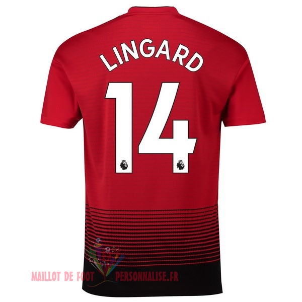 Maillot Om Pas Cher adidas NO.14 Lingard Domicile Maillots Manchester United 18-19 Rouge