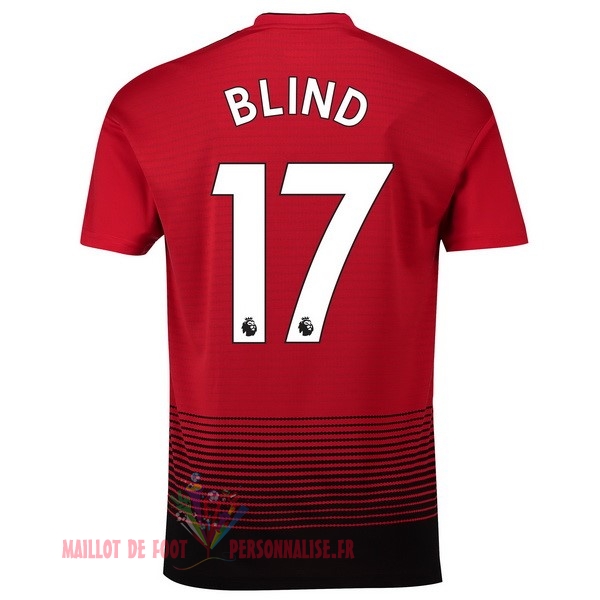 Maillot Om Pas Cher adidas NO.17 Blind Domicile Maillots Manchester United 18-19 Rouge
