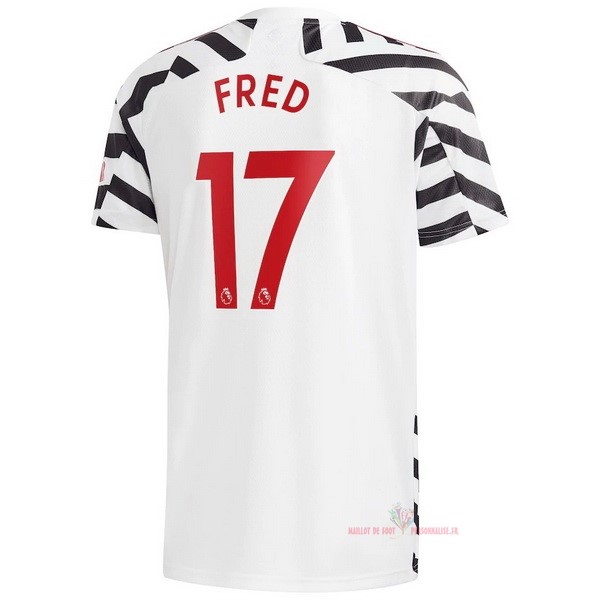 Maillot Om Pas Cher adidas NO.17 Fred Third Maillot Manchester United 2020 2021 Blanc