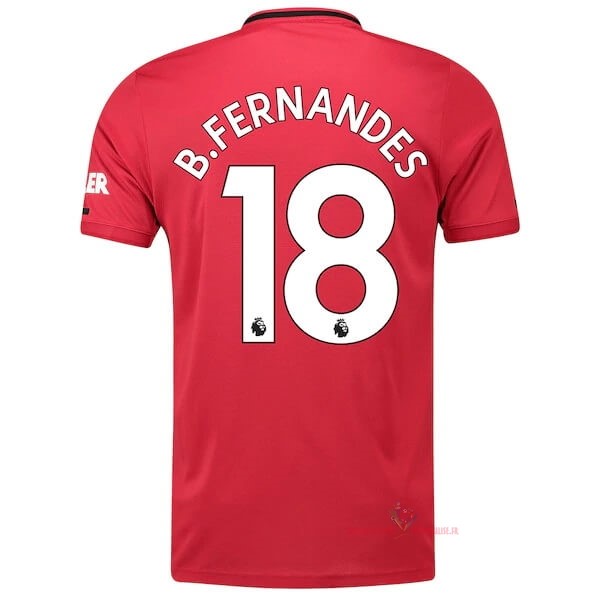 Maillot Om Pas Cher adidas NO.18 B. Fernandes Domicile Maillot Manchester United 2019 2020 Rouge