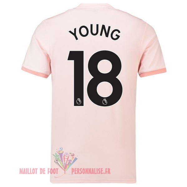 Maillot Om Pas Cher adidas NO.18 Young Exterieur Maillots Manchester United 18-19 Rose