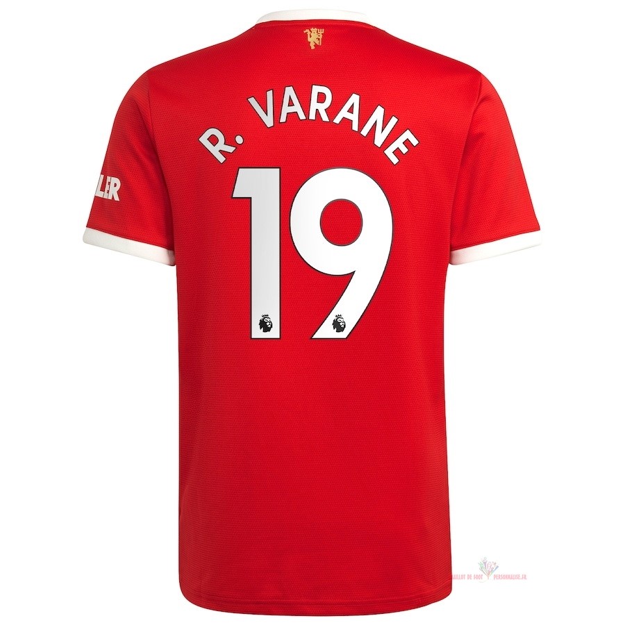 Maillot Om Pas Cher adidas NO.19 R. Varane Domicile Maillot Manchester United 2021 2022 Rouge