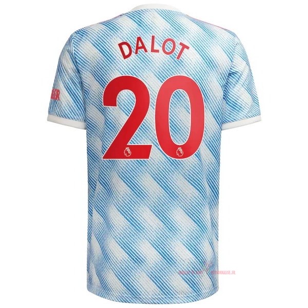 Maillot Om Pas Cher adidas NO.20 Dalot Exterieur Maillot Manchester United 2021 2022 Bleu