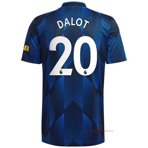 Maillot Om Pas Cher adidas NO.20 Dalot Third Maillot Manchester United 2021 2022 Bleu