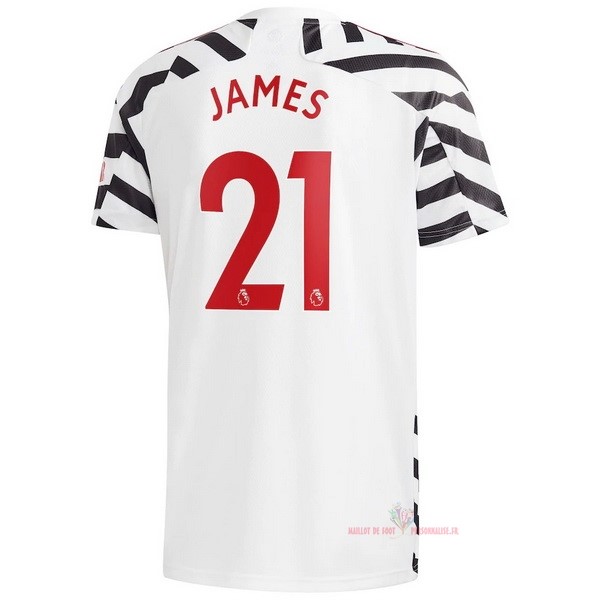Maillot Om Pas Cher adidas NO.21 James Third Maillot Manchester United 2020 2021 Blanc