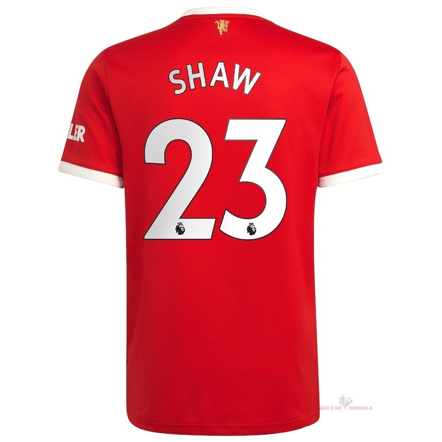 Maillot Om Pas Cher adidas NO.23 Shaw Domicile Maillot Manchester United 2021 2022 Rouge