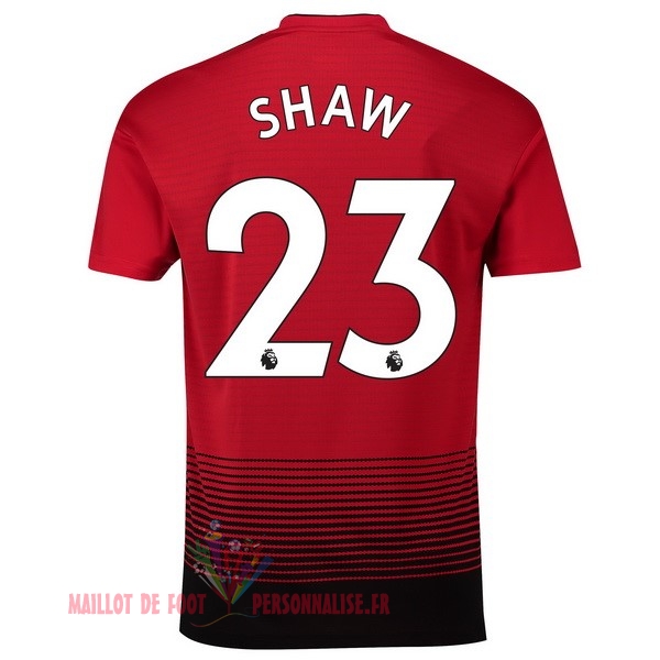 Maillot Om Pas Cher adidas NO.23 Shaw Domicile Maillots Manchester United 18-19 Rouge