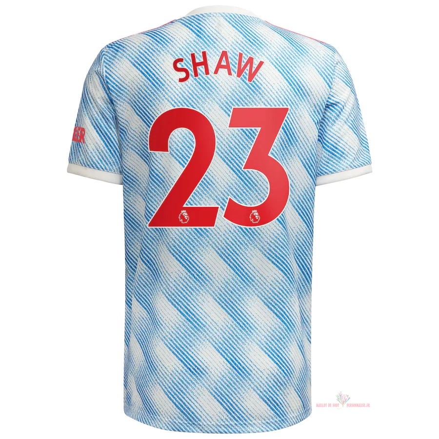 Maillot Om Pas Cher adidas NO.23 Shaw Exterieur Maillot Manchester United 2021 2022 Bleu
