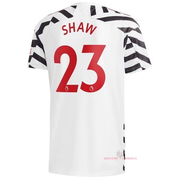 Maillot Om Pas Cher adidas NO.23 Shaw Third Maillot Manchester United 2020 2021 Blanc