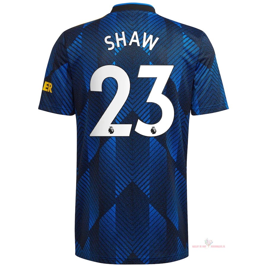 Maillot Om Pas Cher adidas NO.23 Shaw Third Maillot Manchester United 2021 2022 Bleu