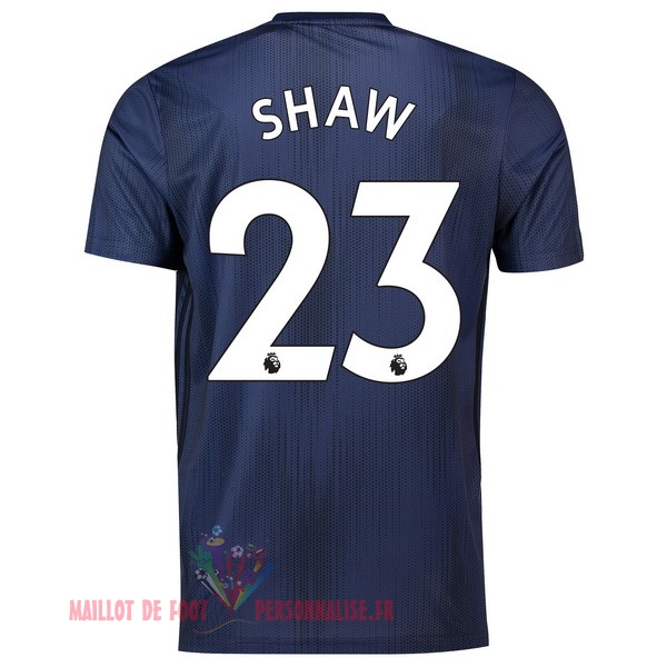 Maillot Om Pas Cher adidas NO.23 Shaw Third Maillots Manchester United 18-19 Bleu
