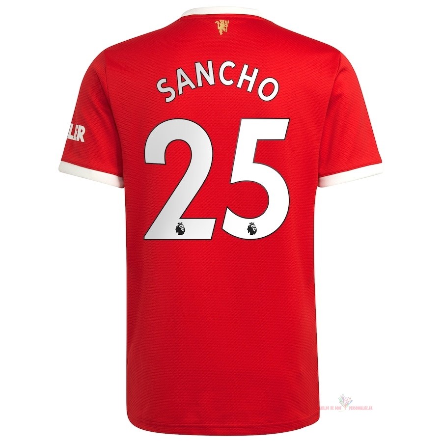 Maillot Om Pas Cher adidas NO.25 Sancho Domicile Maillot Manchester United 2021 2022 Rouge