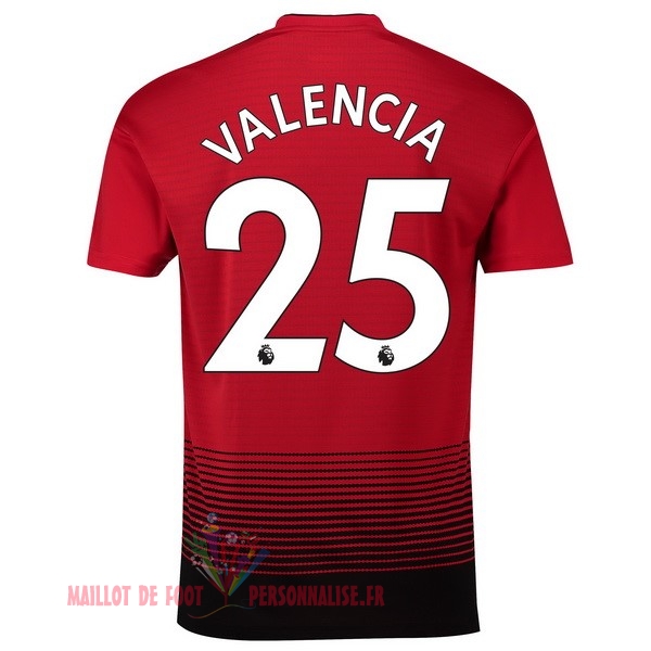 Maillot Om Pas Cher adidas NO.25 Valencia Domicile Maillots Manchester United 18-19 Rouge