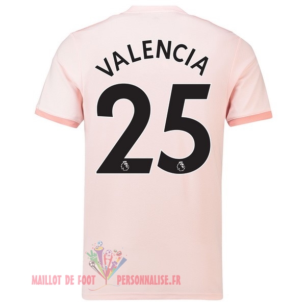 Maillot Om Pas Cher adidas NO.25 Valencia Exterieur Maillots Manchester United 18-19 Rose