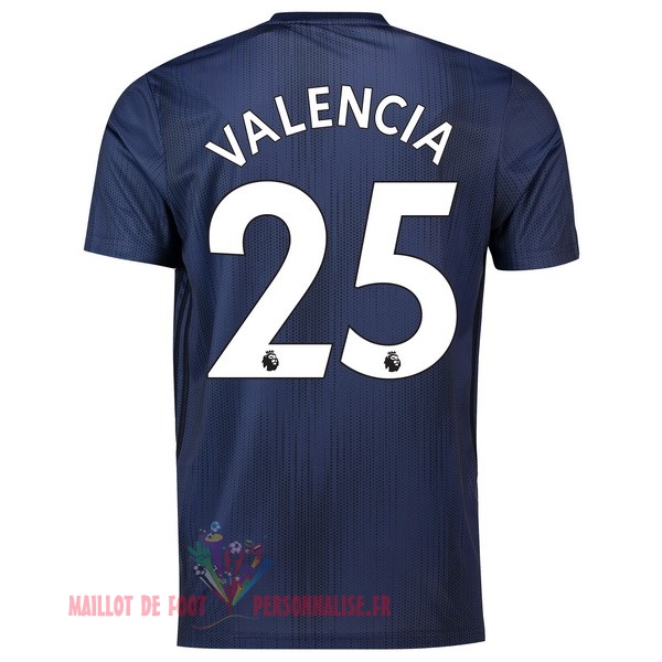 Maillot Om Pas Cher adidas NO.25 Valencia Third Maillots Manchester United 18-19 Bleu