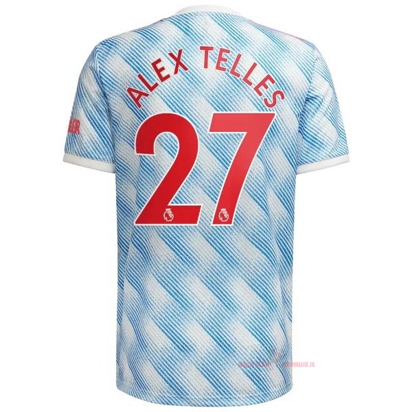 Maillot Om Pas Cher adidas NO.27 Alex Telles Exterieur Maillot Manchester United 2021 2022 Bleu