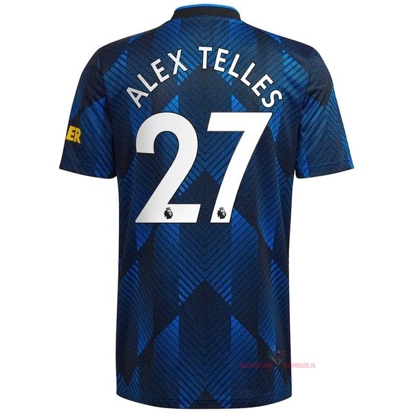 Maillot Om Pas Cher adidas NO.27 Alex Telles Third Maillot Manchester United 2021 2022 Bleu