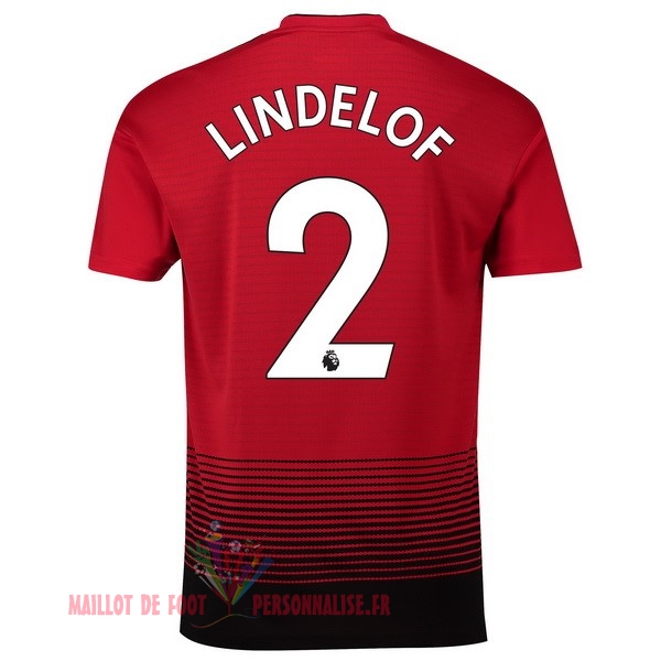 Maillot Om Pas Cher adidas NO.2 Lindelof Domicile Maillots Manchester United 18-19 Rouge