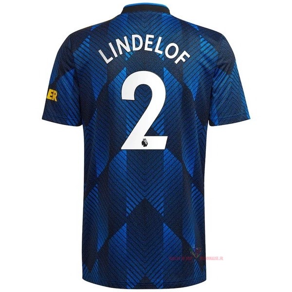 Maillot Om Pas Cher adidas NO.2 Lindelof Third Maillot Manchester United 2021 2022 Bleu