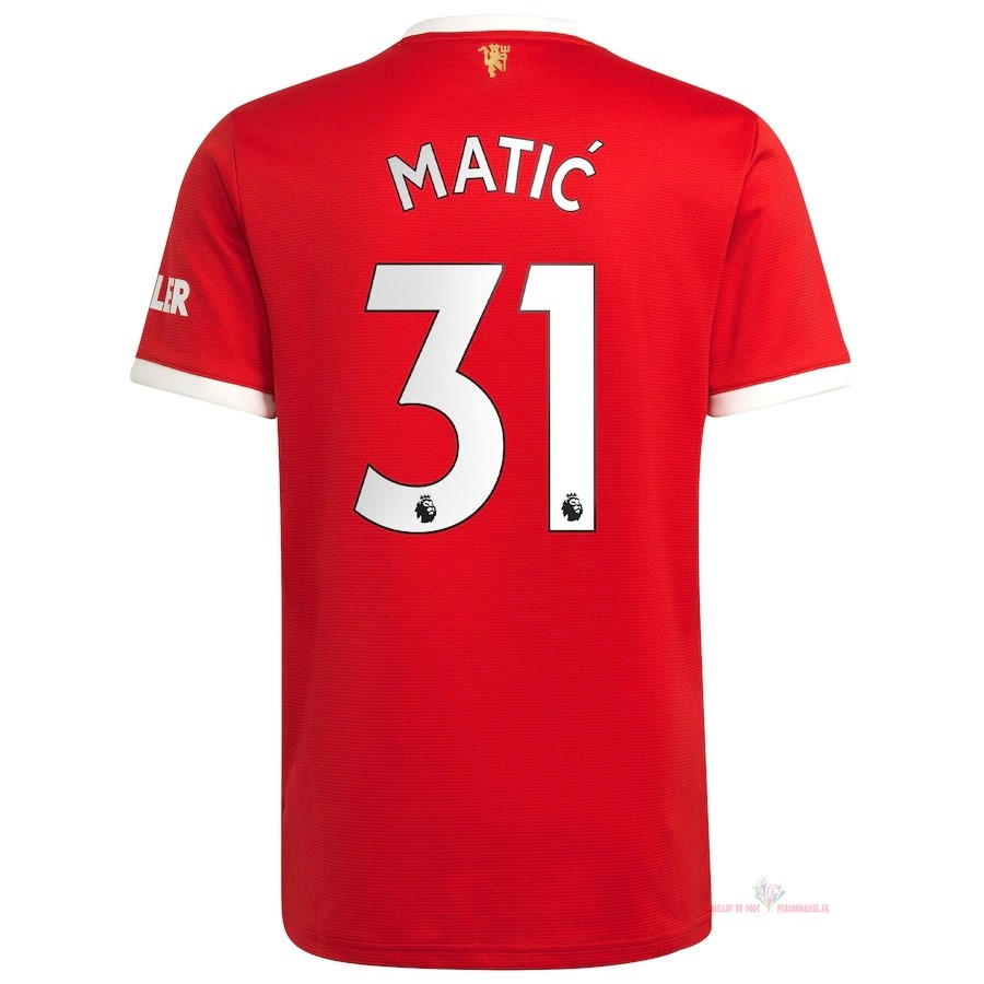 Maillot Om Pas Cher adidas NO.31 Matic Domicile Maillot Manchester United 2021 2022 Rouge