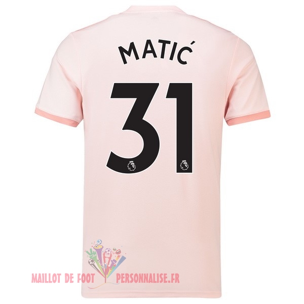 Maillot Om Pas Cher adidas NO.31 Matic Exterieur Maillots Manchester United 18-19 Rose