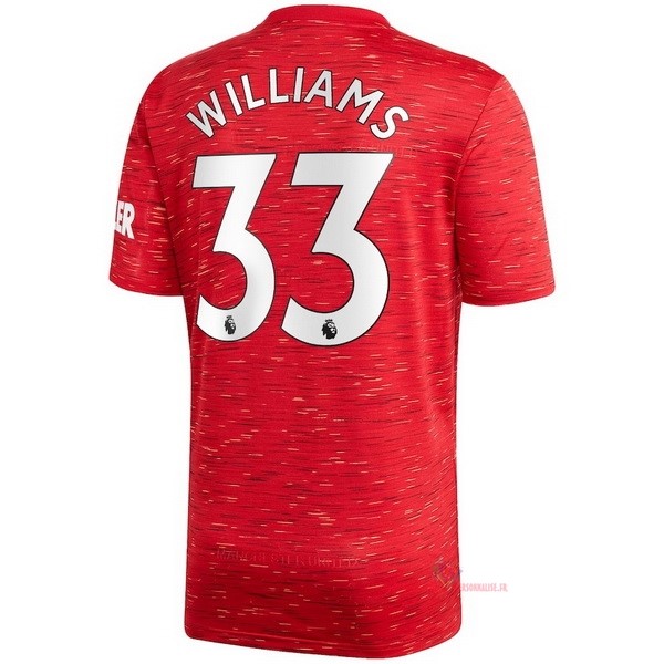 Maillot Om Pas Cher adidas NO.33 Williams Domicile Maillot Manchester United 2020 2021 Rouge