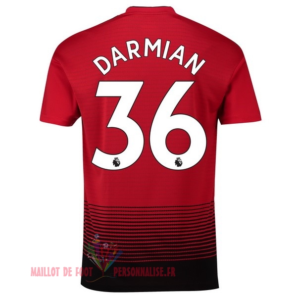 Maillot Om Pas Cher adidas NO.36 Darmian Domicile Maillots Manchester United 18-19 Rouge
