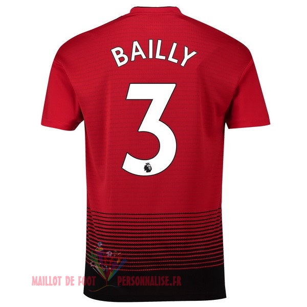 Maillot Om Pas Cher adidas NO.3 Bailly Domicile Maillots Manchester United 18-19 Rouge