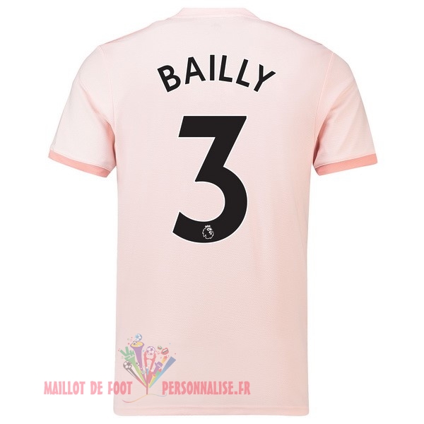 Maillot Om Pas Cher adidas NO.3 Bailly Exterieur Maillots Manchester United 18-19 Rose