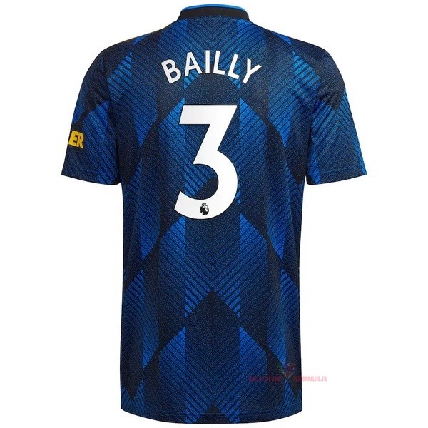 Maillot Om Pas Cher adidas NO.3 Bailly Third Maillot Manchester United 2021 2022 Bleu