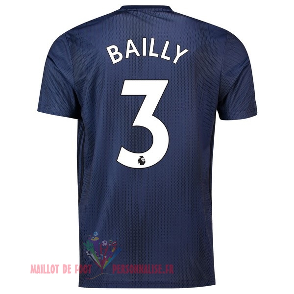 Maillot Om Pas Cher adidas NO.3 Bailly Third Maillots Manchester United 18-19 Bleu