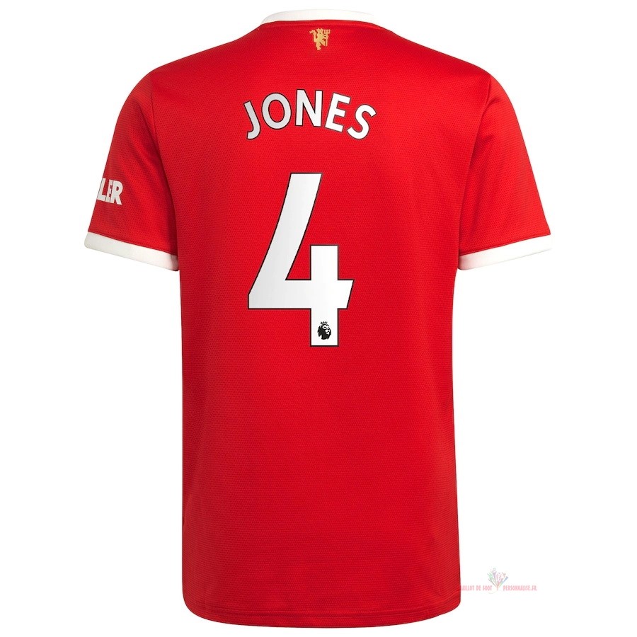 Maillot Om Pas Cher adidas NO.4 Jones Domicile Maillot Manchester United 2021 2022 Rouge