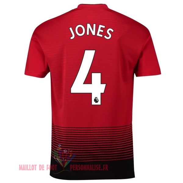 Maillot Om Pas Cher adidas NO.4 Jones Domicile Maillots Manchester United 18-19 Rouge