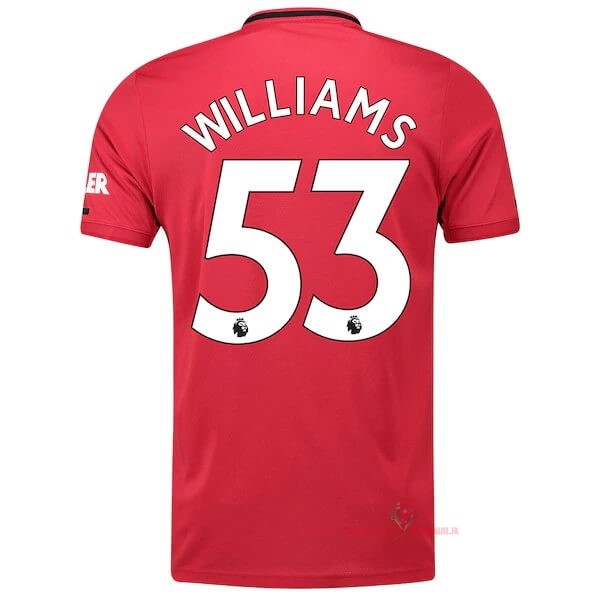 Maillot Om Pas Cher adidas NO.53 Williams Domicile Maillot Manchester United 2019 2020 Rouge