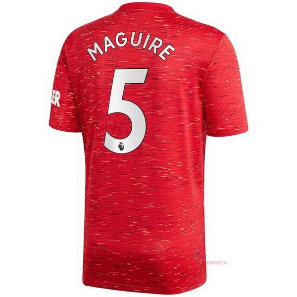 Maillot Om Pas Cher adidas NO.5 Maguire Domicile Maillot Manchester United 2020 2021 Rouge