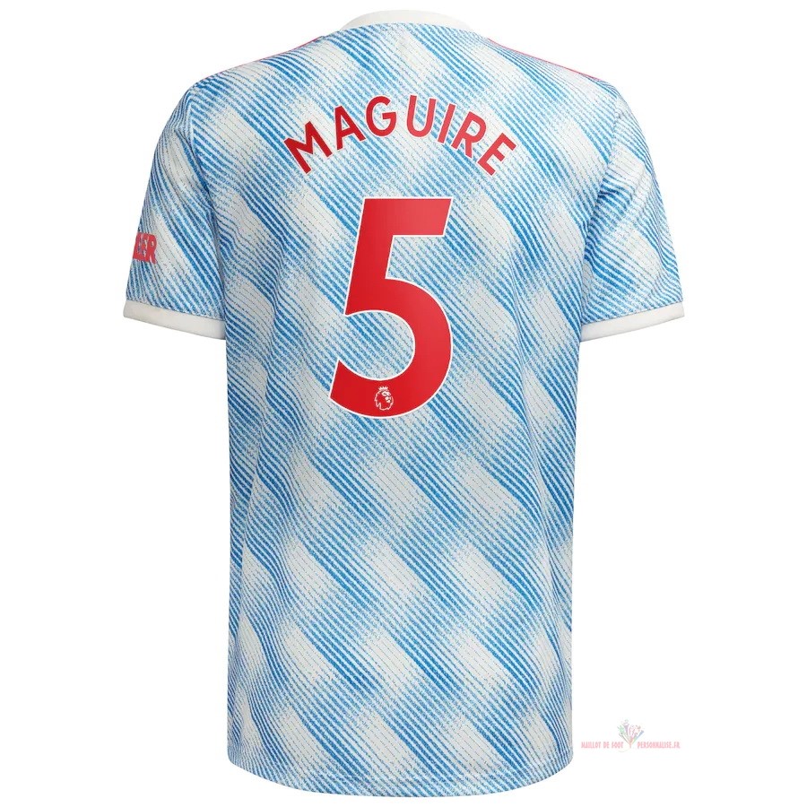 Maillot Om Pas Cher adidas NO.5 Maguire Exterieur Maillot Manchester United 2021 2022 Bleu
