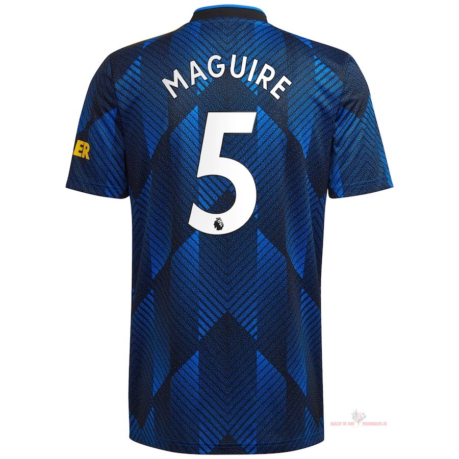 Maillot Om Pas Cher adidas NO.5 Maguire Third Maillot Manchester United 2021 2022 Bleu