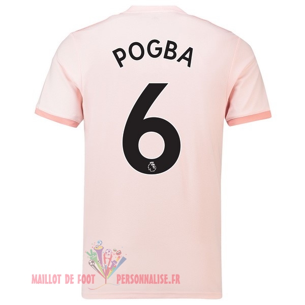 Maillot Om Pas Cher adidas NO.6 Pogba Exterieur Maillots Manchester United 18-19 Rose