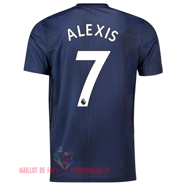 Maillot Om Pas Cher adidas NO.7 Alexis Third Maillots Manchester United 18-19 Bleu