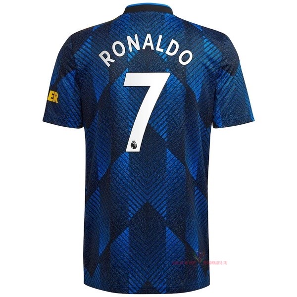 Maillot Om Pas Cher adidas NO.7 Ronaldo Third Maillot Manchester United 2021 2022 Blanc